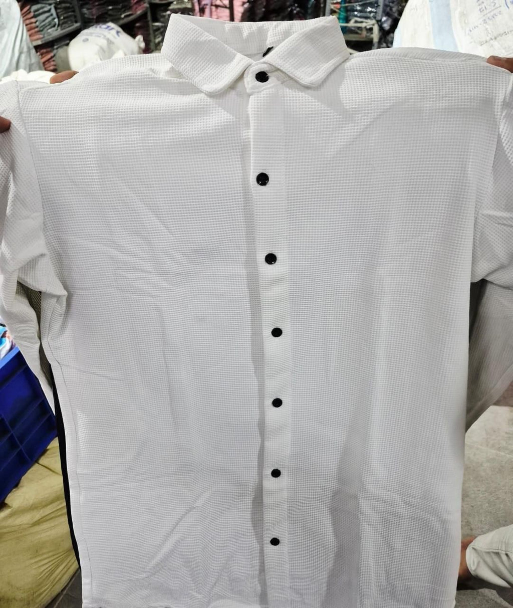 Business Waffle Designer Fashion Men's Shirt
